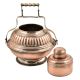 Large Embossed Design Copper Bowl Carrier Container