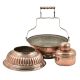 Large Embossed Design Copper Bowl Carrier Container