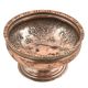 Engraved Floral Leafy Pattern Pedestal Copper Bowl Or Vase