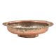 Vintage Copper Bowl With Scalloped Edges