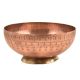 Vintage Copper Bowl With Dotted Pattern Engraving