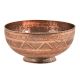 Hand Carved Multiple  Designs On Copper Bowl