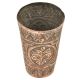 Hand Engraved Cental Flower Design Copper Glass