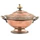 Vintage Old Handmade Engraved Copper Sugar Bowl With Lid