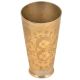 Four Flower Engraved Designer Brass Punjabi Glass