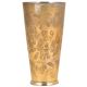 Tribal Flowers Etched Brass Talll Lassi Glass And Cup