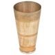 Brass Lassi Glass Silver Polished With Leafy Border On Rim