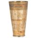 Handmade Vertical Lines with Two Sided Border Brass Lassi Glass