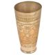 Foral Jai Hind Engraved Brass Vintage Style North Indian Glass