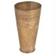 Old Used Jai Hind Leaves Engraved Brass Punjabi Glass