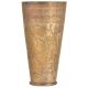Old Used Jai Hind Leaves Engraved Brass Punjabi Glass