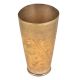 Jai Hind Engraved Floral Brass Tall Lassi Glass