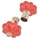 Ceramic Big Flower ShapedÂ  Red Curtain Rod Finial