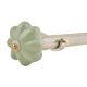 Ceramic Big Flower ShapedÂ  Pale Green Curtain Rod Finial