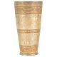 Hand Engraved Flower Border Pattern Brass Lassi Glass
