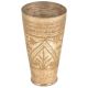 Brass Lassi Glass With leaf Motifs And Triangular Pattern