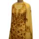 Light Yellow Designer Dress Georgette With Golden Yellow Floral Embroidery And Duppata