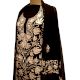 Black Floral Designer Georgette Fabric With Matching Dupata
