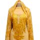 Golden Yellow Delight Floral Dress Fabric Georgette With Matching Dupata