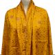Handmade Mustard Semi Pashmina Jaal Design Needle Work Shawl