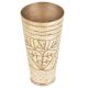 Leaves Etched Old Brass Traditional Brass Lassi Glass