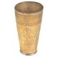 Faded Floral Design On Brass Tumbler Tall Lassi Glass