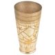 Jai Leaves Carved Old Brass Handmade Lassi Glass