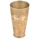 Big Flower With Small Flower Design Carved Punjabi lassi Glass