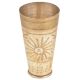 Old Tribal Sun Design Engraved Brass Tumbler Punjabi Lassi Glass