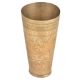 Old Punjabi Lassi Glass With Leaf Carving In Brass
