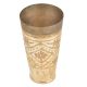 Silver Polished Floral Diamond Design Punjabi Lassi Glass