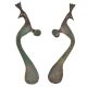 Elegant Brass Peacock Handles (set of 2)With Patina
