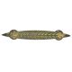 Handmade Brass Long Leaf Design Door Handle With Patina
