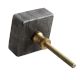 Grey Stone Square Gold Line Cabinet Knobs Online