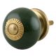 Solid Dark Olive Green Small Ceramic Cabinet Knob Online