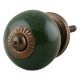 Solid Dark Olive Green Small Ceramic Cabinet Knob Online
