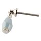 Solid Grey Drop Ceramic Dresser Knobs