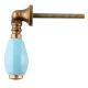 Solid Turquoise Drop Ceramic Dresser Knobs