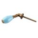 Solid Turquoise Drop Ceramic Dresser Knobs