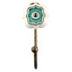 Sea Green Solid Gold Line Ceramic Hook In Antique Fitting