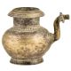 Brass  Bulbous  Holy Water Pot With Floral Design On Spout