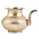 Brass Engraved Floral Design  Bulbous Form Water Pot With Spout