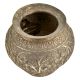Brass Repousse Floral Pattern And Vines Handmade Pot Or Vase