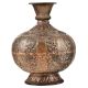Indian Handmade Copper Repousse Floral Pot or Vase