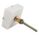 White Square Wooden Cross Stone Dresser Knobs