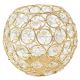 Golden Round Crystal Votive