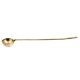 Brass Serving Spoon With A Shallow Rounded BowlÂ And Long Hande