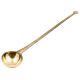 Golden Brass Cooking Ladle Rustic Style Brass Serving Spoon