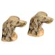 Hand Crafted Brass Golden Retriever Dog Bust Heavy Bookends
