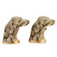Hand Crafted Brass Golden Retriever Dog Bust Heavy Bookends